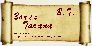 Boris Tarana vizit kartica